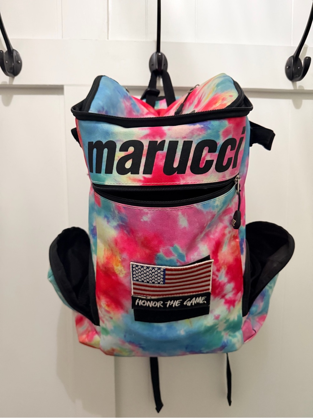 Softball or baseball Tie-Dye Backpack - Multi Color backpack